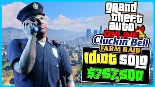 Idiot COMPLETES The Cluckin Bell Farm Raid SOLO for 757500 in GTA5 Online [upl. by Bloch488]