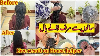 Hair Care Routine of My House Help  DryDamaged amp Frizzy hair Best Hair Mask LIVE RESULT K SATH✨ [upl. by Mharba]