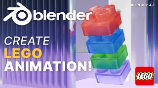 Create Easy LEGO Animation Blender 41 [upl. by Zoa754]