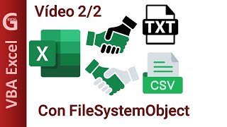 22 Excel con archivos TXT y CSV – Crear Escribir Exportar Importar  FileSystemObject VBA Excel [upl. by Delano]