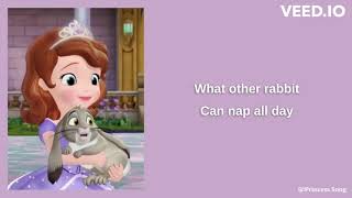 Blue Ribbon Bunny Lyrics Sofia The First Princess Song [upl. by Mauve]