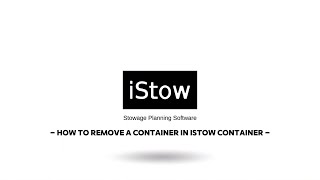 How to Removed Container Basic Guide for iStow Container [upl. by Nerte]