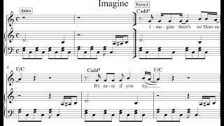 IMAGINE  Sheet MusicSing Play AlongBacking Track PianoLyricsChords by John Lennon [upl. by Weeks]