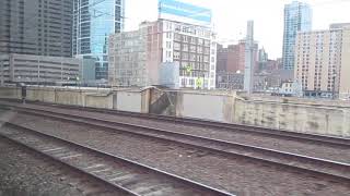 SEPTAS AIRPORT TRAIN ARRIVING AND DEPARTING PHILADELPHIAS 30TH STREET STATION [upl. by Alenairam]