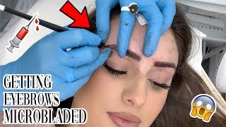 GETTING MY EYEBROWS MICROBLADED [upl. by Nonek]