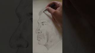 Portrait on paper with pencil  pencil drawing art pencilsektch tutorial drawing shorts [upl. by Warde]