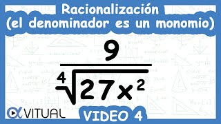 Racionalización el Denominador es un Monomio  Video 4 de 4 [upl. by Jephum79]