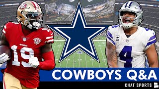 Dallas Cowboys Rumors On Deebo Samuel Trade JK Dobbins Dak Prescott amp 2024 NFL Free Agency  QampA [upl. by Ahsieit801]