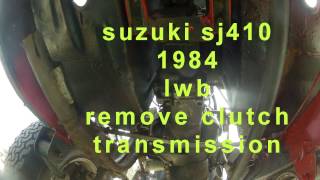 remove transmission and clutch suzuki sj 410 [upl. by Lowe]