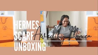 HERMÈS SCARF UNBOXING [upl. by Leicam844]