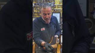 Burnishing a Pair of Trickers Henry Boots With Antony trickers chelseaboot cobbler [upl. by Sadonia]