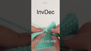 Invisible Decrease  InvDec crochettutorial [upl. by Eyahs738]