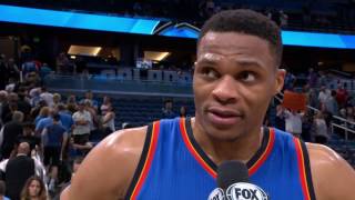 Russell Westbrook PostGame Interview  March 29 2017 [upl. by Lucky]