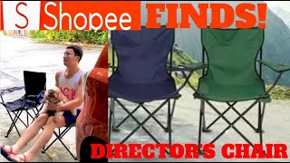 BUDOL SHOPEE PHILIPPINES FINDS  CHEAPEST FOLDABLE CHAIR  DIRECTOR’s CHAIR  BEACH amp CAMPING CHAIR [upl. by Arlee]