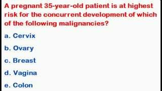 Gynecology MRCOG and board review MCQs Malignancy in pregnancy [upl. by Dorfman]