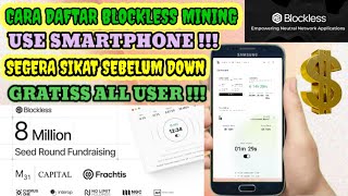 TUTORIAL CARA DAFTAR BLOCKLESS MINING EXTENSION THE NEXT GRASS BISA DI HAPE GRATIS  NEXT CAER [upl. by Son581]