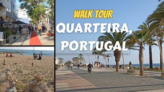 WALK TOUR QUARTEIRA PROMENADE  ALGARVE PORTUGAL WINTER HOLIDAY travel portugal tour place [upl. by Woodley352]