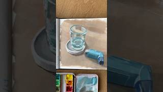 Inhalor Still Life in gouache artshorts gouache painting inhalor [upl. by Gracye49]