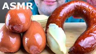 ASMR SAUSAGE CHEESY PARTY 대왕 소시지 먹방 치즈소스 MUKBANG EATING SOUNDS [upl. by Dart1]