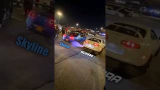 R34 Skyline vs MKIV Supra shorts jdm supra gtr cars [upl. by Eelreveb]