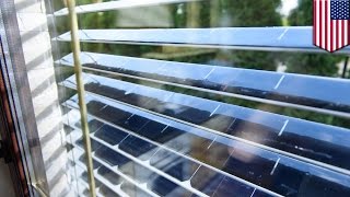 Green technology Solar window blinds can both block and harvest solar power  TomoNews [upl. by Lig]