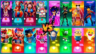 Oddbods Pogo vs Gummy Bear vs Minions vs Baby Shark vs Pomni x Jax vs Paw Patrol  Tiles Hop Battle [upl. by Caputto]