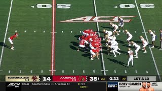 Louisville fake kneel trick play leads to TD vs Boston College [upl. by Mavra]