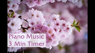 Reiki 3 Minute Timer with Piano Music and Nature Sounds 26 x 3 Minute Bells [upl. by Koorb]