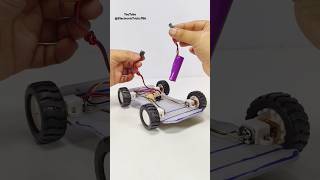 Rc car Powered by DC Motor How To Make Remote car with DC motor  Making RC car with DC motor [upl. by Reklaw]