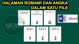 Cara Membuat Nomor Halaman Romawi amp Angka di Word [upl. by Barbur]