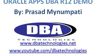 ORACLE Apps DBA R12 Demo [upl. by Haras]