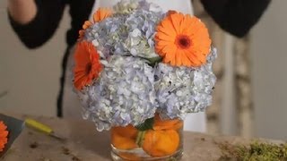 Making Blue amp Orange Centerpieces  Flowers amp Centerpieces [upl. by Corotto]