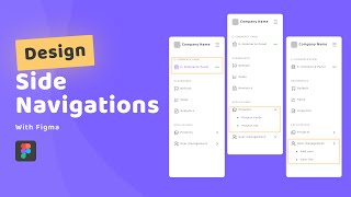 Figma components  Design side navigation with components amp variants [upl. by Lenora]