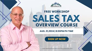 Sales Tax Overview Course Workshop [upl. by Haela]