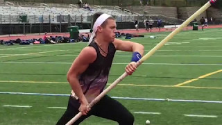 Chicopee Comp High School senior Derek Girouard talks pole vaulting breaking school record [upl. by Eveline]