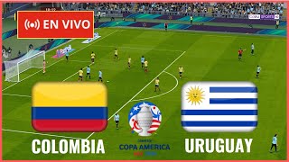 🔴EN VIVO  URUGUAY vs COLOMBIA Hoy Copa America 2024  Resultado partido Gameplay PC pes 2021 [upl. by Noinatrad36]