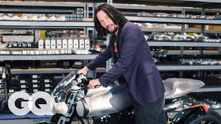 Keanu Reeves Shows Off His Most Prized Motorcycles  Collected  GQ [upl. by Dympha203]