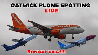 Gatwick Airport 08 Ops LIVE  Take Off Roars [upl. by Hanas]