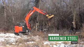 Excavator Forestry Mulcher  Attachments  Diamond Mowers [upl. by Hersh]