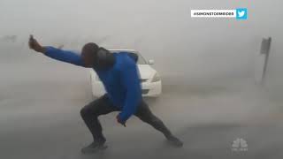 Storm Chaser Battles Hurricane Irma’s Powerful Winds  NBC News [upl. by Vicki184]