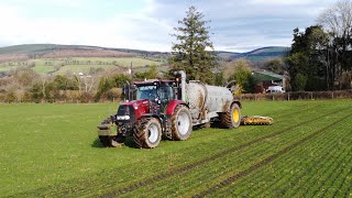 SREADING SLURRY WITH A TRAILING SHOE TANKER Case Puma 175 Joskin 2500 Gallon Tank Ireland🇮🇪 [upl. by Ritz]