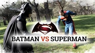 Batman vs Superman Fight in real Life  Cosplay Episode 3 [upl. by Ltsyrk]