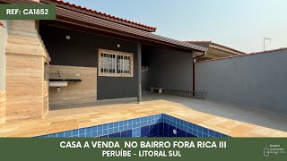 Casa à venda em Peruíbe no bairro Fora Rica III  Regina Guerreiro Imóveis [upl. by Nicholle]