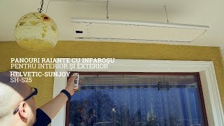 PANOURI RADIANTE CU INFAROŞU PENTRU INTERIOR ŞI EXTERIOR  HELVETIC SUNJOY SHS25 [upl. by Ayik]