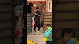 Kiya Holi kheli he yaar piyush or kunali nesouravjoshivlogs shortsfeed holi funny vlog [upl. by Odranoel990]