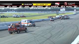 Indycar 2015 Pocono 500 Wilson and Karam Huge Crash [upl. by Koloski986]