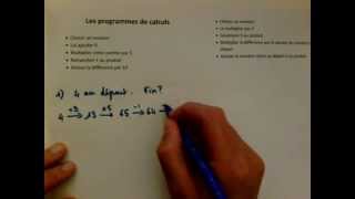 Programmes de calculs et expressions algébriques [upl. by Odlabso]