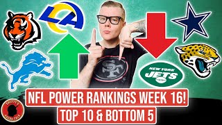 NFL Power Rankings Week 16  Top 10 amp Bottom 5 [upl. by Harat]