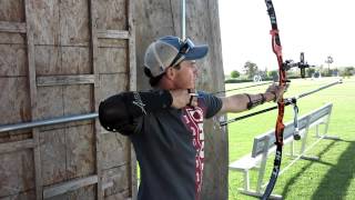 Jake Kaminski demonstrates removing the Astra Archery Shot Trainer and his second shot without it [upl. by Orlan]