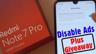 Remove amp Disable Ads from Redmi note 7 Pro Permanently  Disable ads in MIUI [upl. by Denna112]